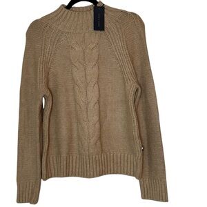 Tommy Hilfiger Preppy Knit Turtleneck Women’s Sweater beige Lg